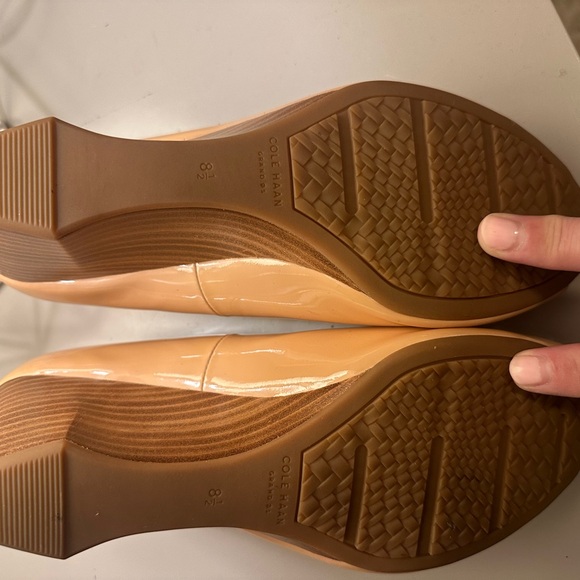 Cole Haan grand OS nude patent wedge heels 8.5 - Picture 3 of 5